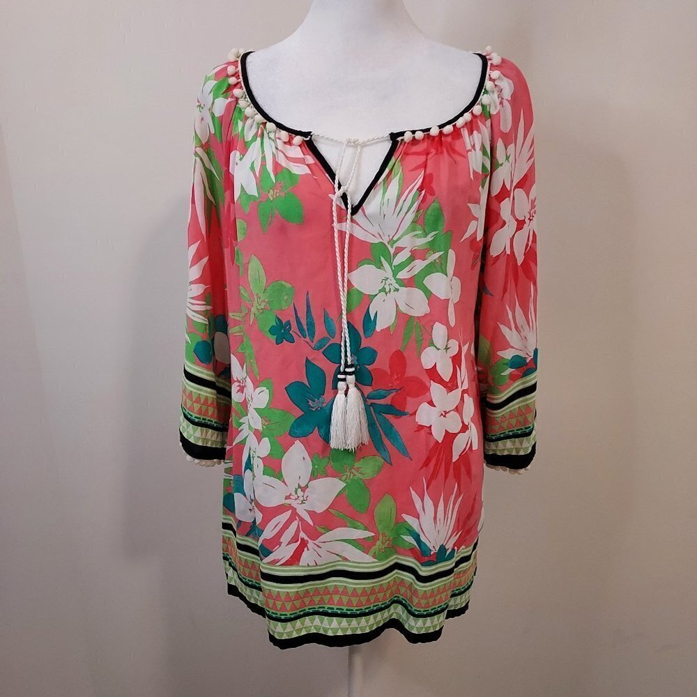 Ruby Rd Mix Print Pink Top - Picture 1 of 11